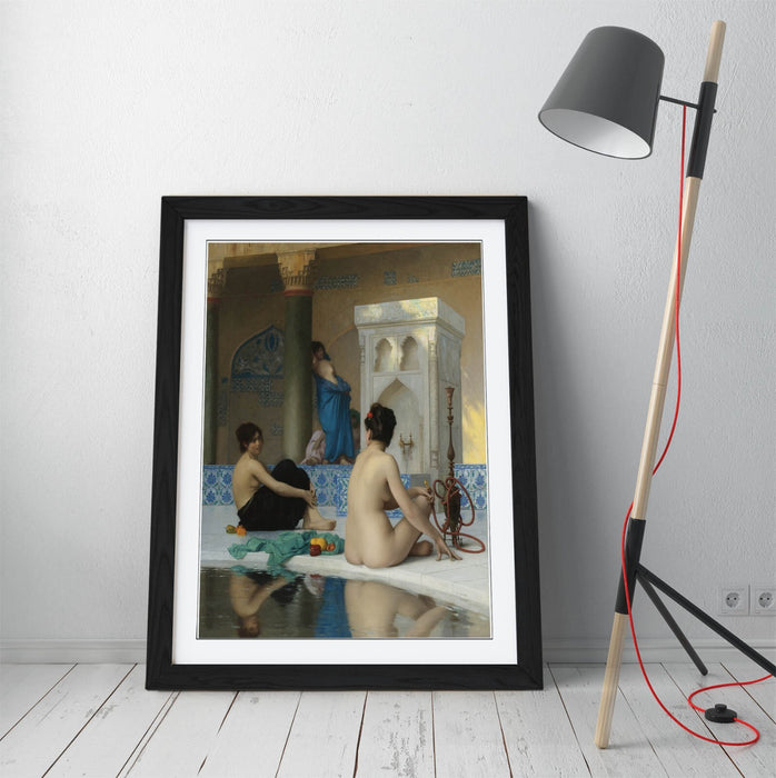 Framed Wall Art – Jean-Leon Gerome After The Bath Poster Print, Matte Paper, Ready To Hang