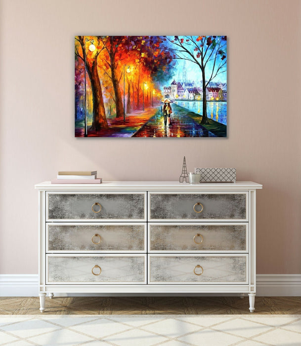 Canvas Wall Art – Colourful Autumn Couples Print | 30mm Deep Framed Artwork