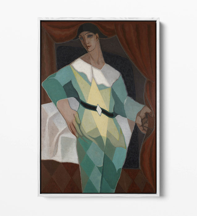 JUAN GRIS, HARLEQUIN -FLOAT EFFECT CANVAS WALL ART PRINT