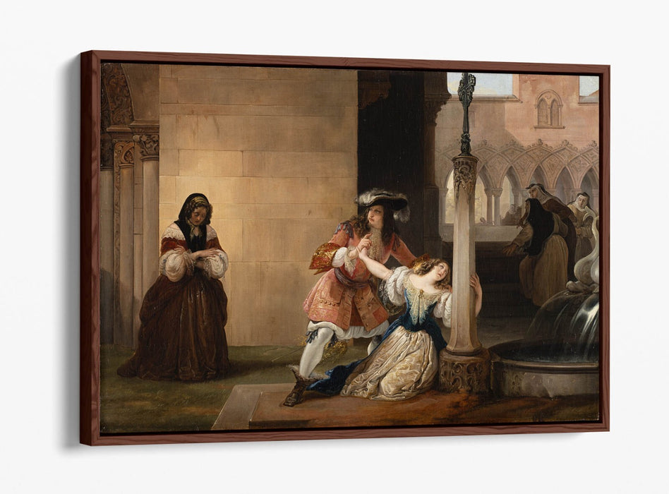 FRANCESCO HAYEZ, LOUIS XIV LOUISE DE LA VALLIERE -FLOAT EFFECT CANVAS ART PRINT