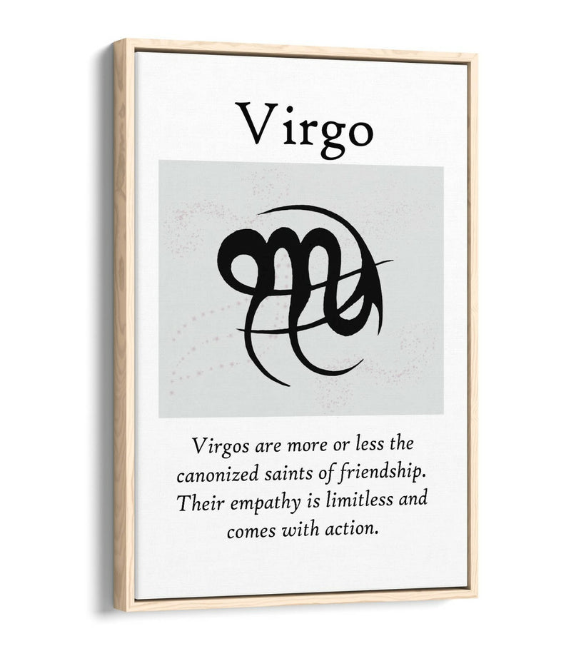 Virgo Star Sign Canvas – Zodiac Wall Art With Float Effect & Premium Varnish Finish