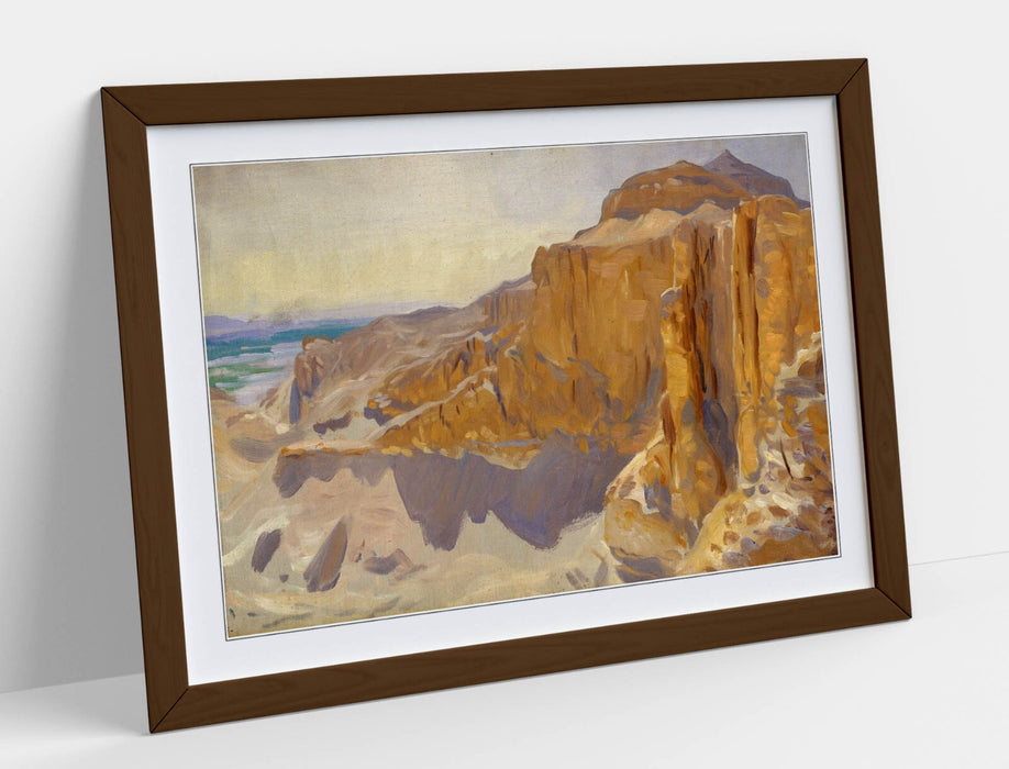 Framed Art Poster - John Singer Sargent Cliffs At Deir El Bahri Print UK Made Frame
