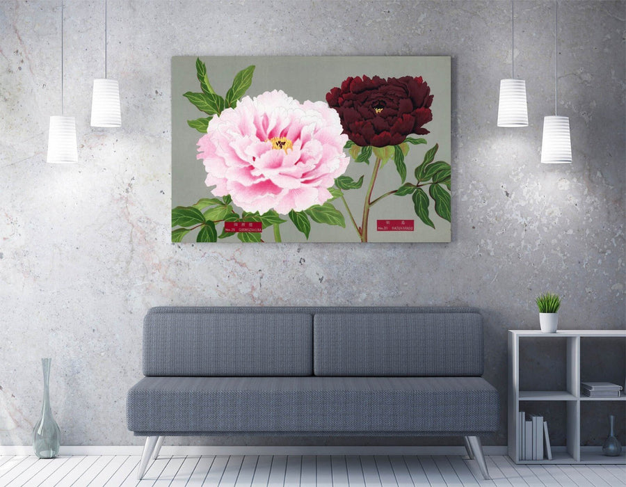 Vintage Canvas Wall Art – Floral Canvas Print With Pink Flower Artwork | Handmade