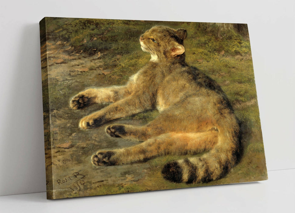 Canvas Wall Art - Rosa Bonheur Wild Cat Canvas Print with Scratch Resistant Finish