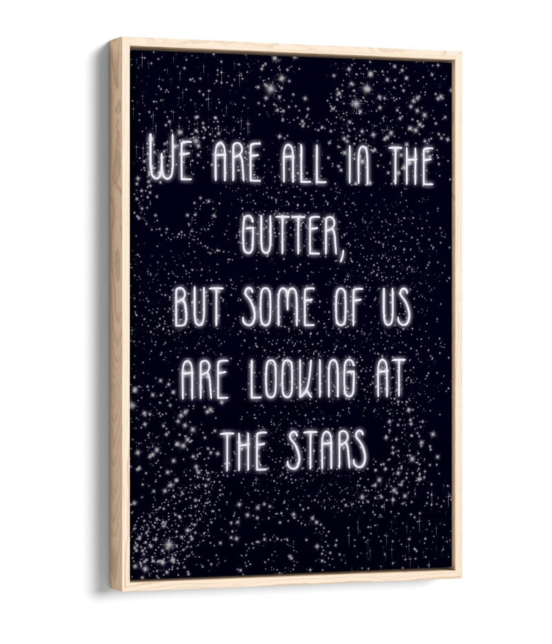 Canvas Wall Art Print - Oscar Wilde Quote With Float Effect & Premium Frame