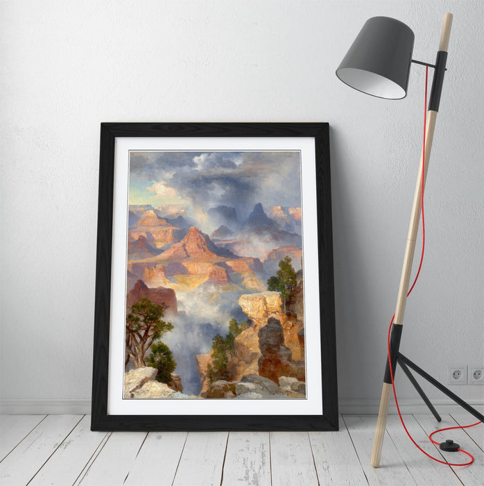 Grand Canyon Framed Art – Thomas Moran Painting | Handmade UK Frame, Matte Paper Print