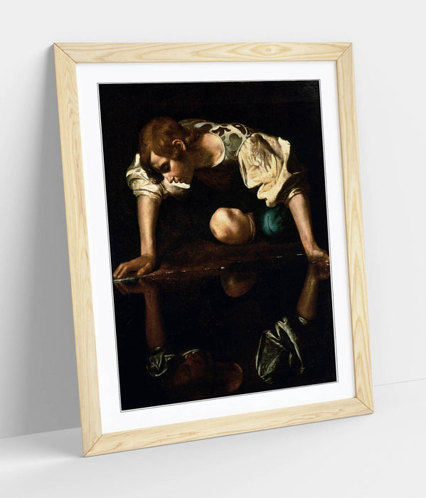 Framed Wall Art - Caravaggio Narcissus Print | Handmade Poster, Ready To Hang