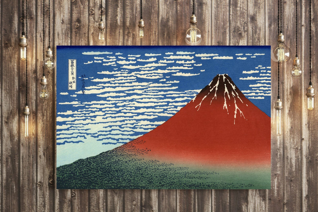 Canvas Wall Art – Hokusai Mount Fuji Framed Print | 30mm Deep Frame, Premium Varnish