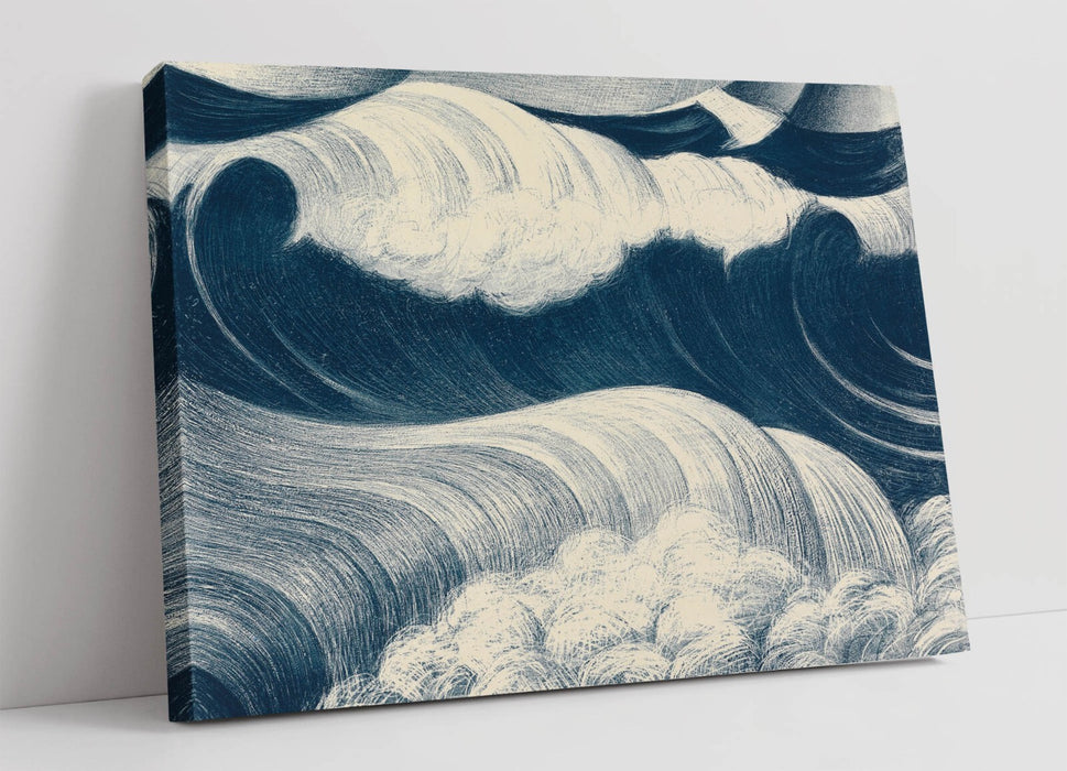 Canvas Wall Art - Wave Canvas Print | Handmade UK Artwork, Ready To Hang