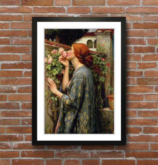 JOHN WILLIAM WATERHOUSE SOUL OF THE ROSE FRAMED ART POSTER PAINTING PRINT 4 SIZE