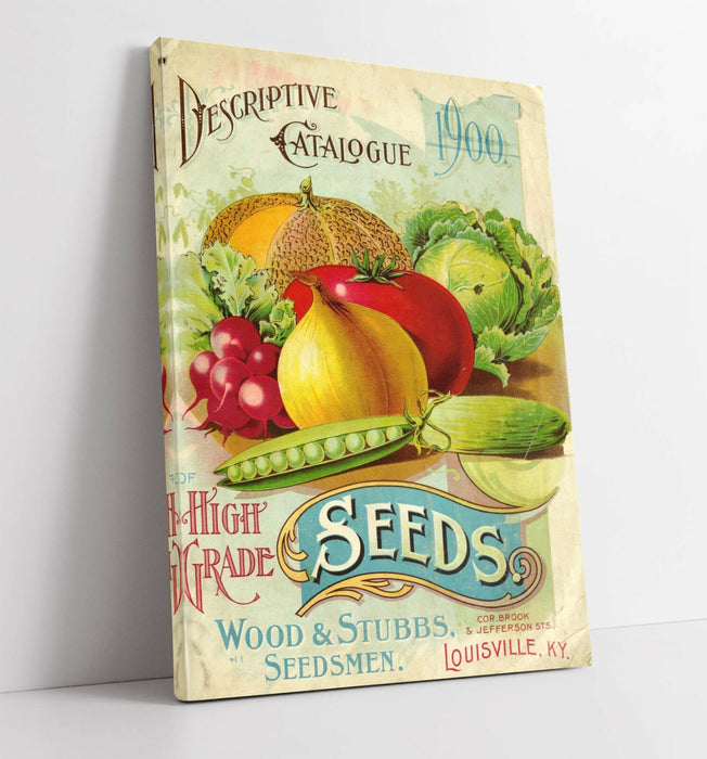 QUIRKY VINTAGE SEEDS ADVERTISEMENT ART POSTER -CANVAS WALL ART PICTURE PRINT