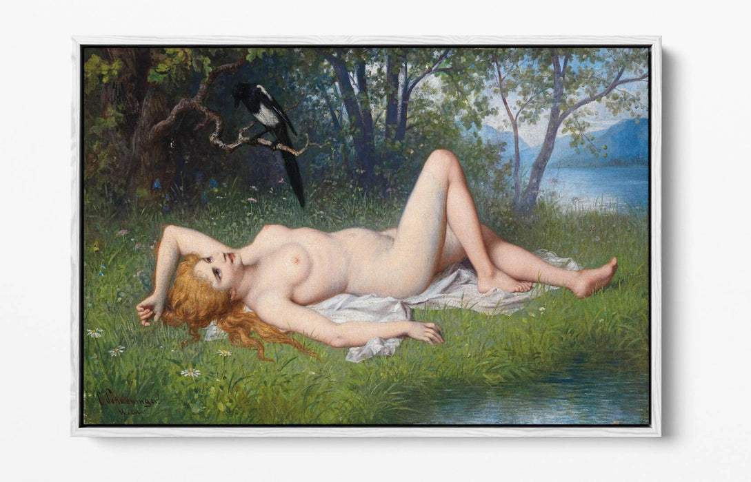 CARL SCHWENINGER, MAGPIE -FLOAT EFFECT CANVAS WALL ART PRINT