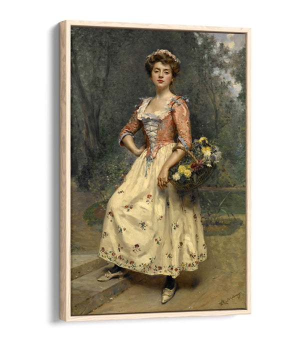 Canvas Wall Art - Raimundo Madrazo Spring Beauty Print | Float Effect Canvas
