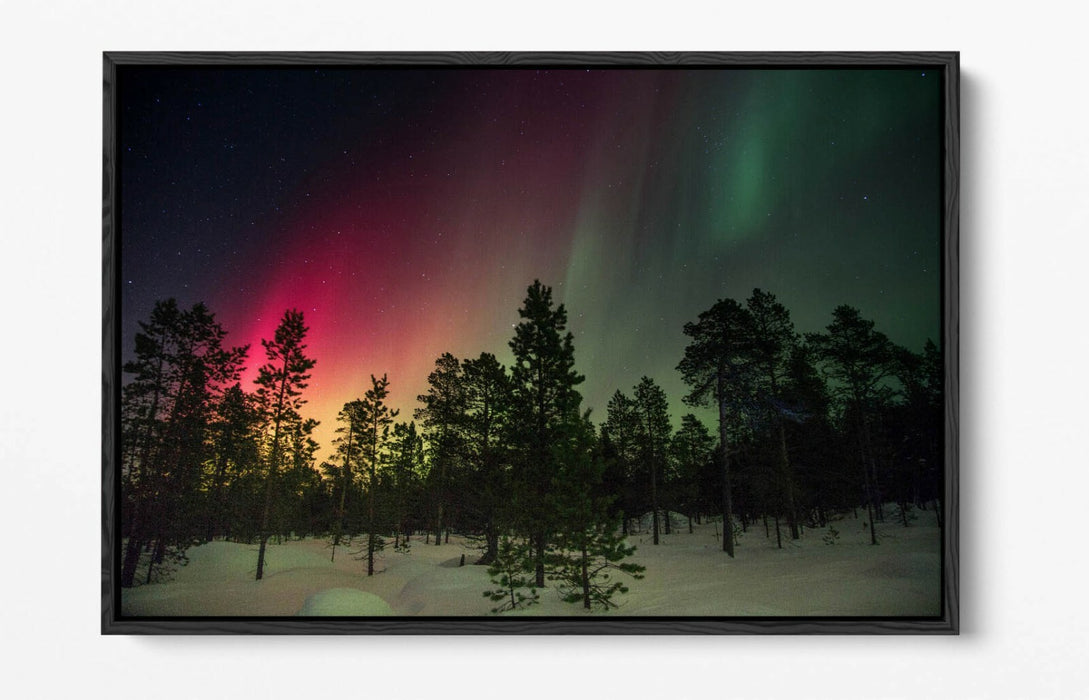 Float Effect Canvas Art - Northern Lights Graffiti Print | Pink Green Wall Decor