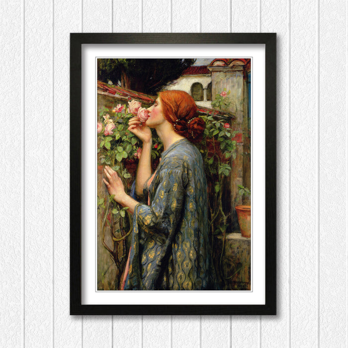 JOHN WILLIAM WATERHOUSE SOUL OF THE ROSE FRAMED ART POSTER PAINTING PRINT 4 SIZE
