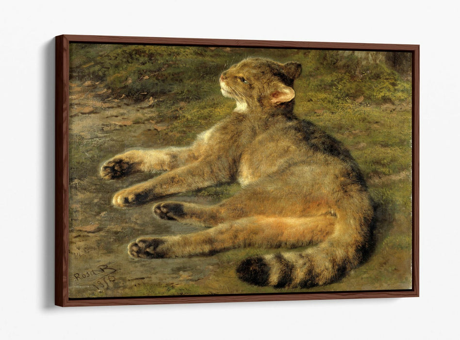 Canvas Wall Art - Wild Cat Painting on Float Effect Canvas with MDF Frame