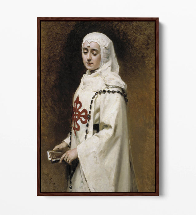 Canvas Wall Art – Raimundo Madrazo Portrait With Float Effect | Handmade UK