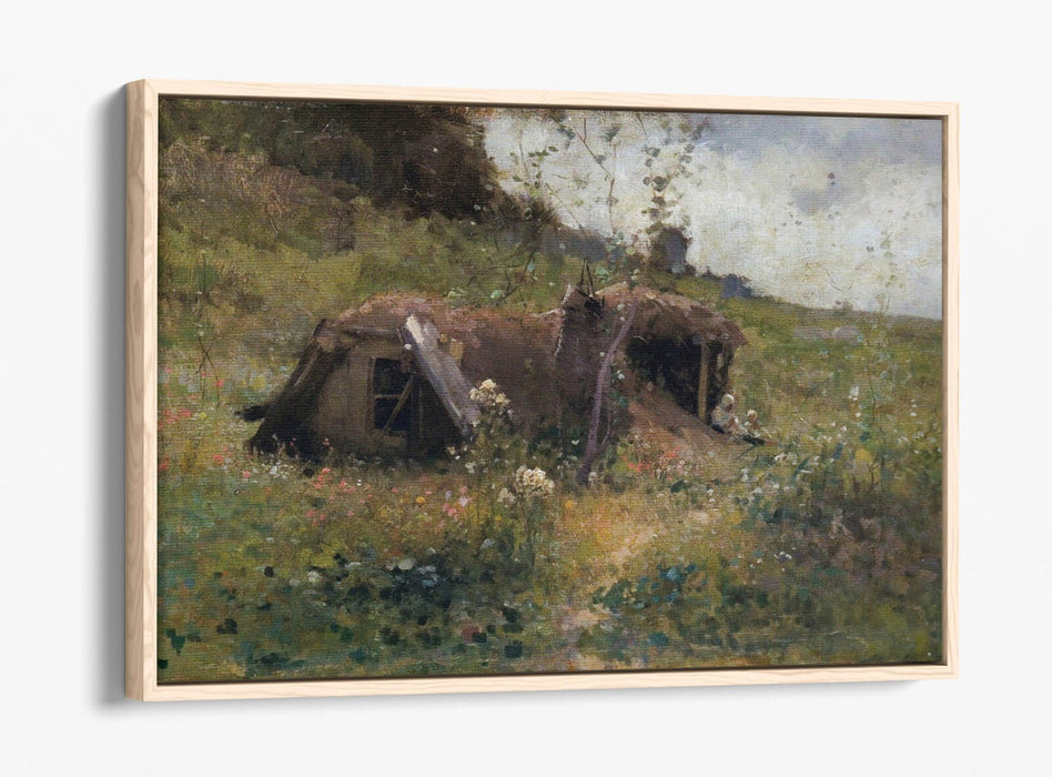NICOLAE GRIGORESCU, BORDEI IN WOOD -FLOAT EFFECT CANVAS WALL ART PIC PRINT