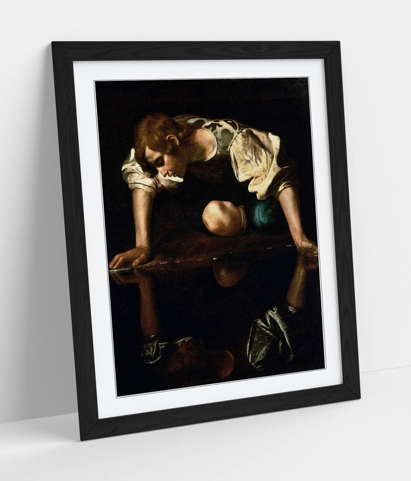 Framed Wall Art - Caravaggio Narcissus Print | Handmade Poster, Ready To Hang