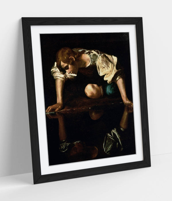 Framed Wall Art - Caravaggio Narcissus Print | Handmade Poster, Ready To Hang