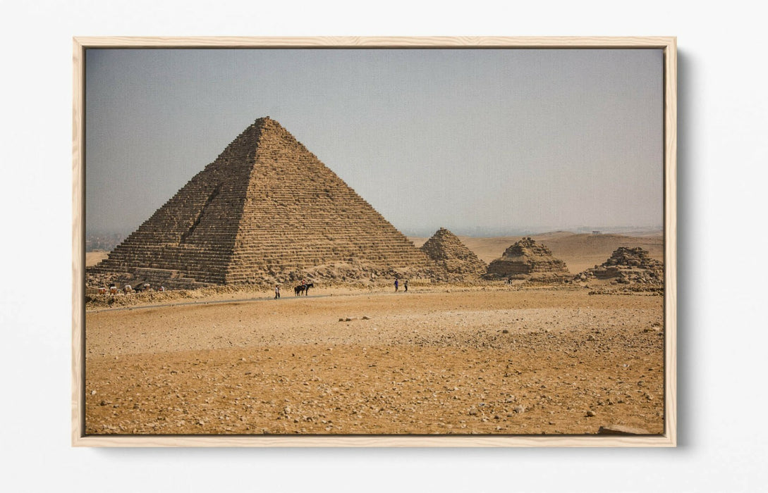 Pyramids Of Giza Canvas - Handmade Egypt Wall Art | Float Effect Print, Ready To Hang