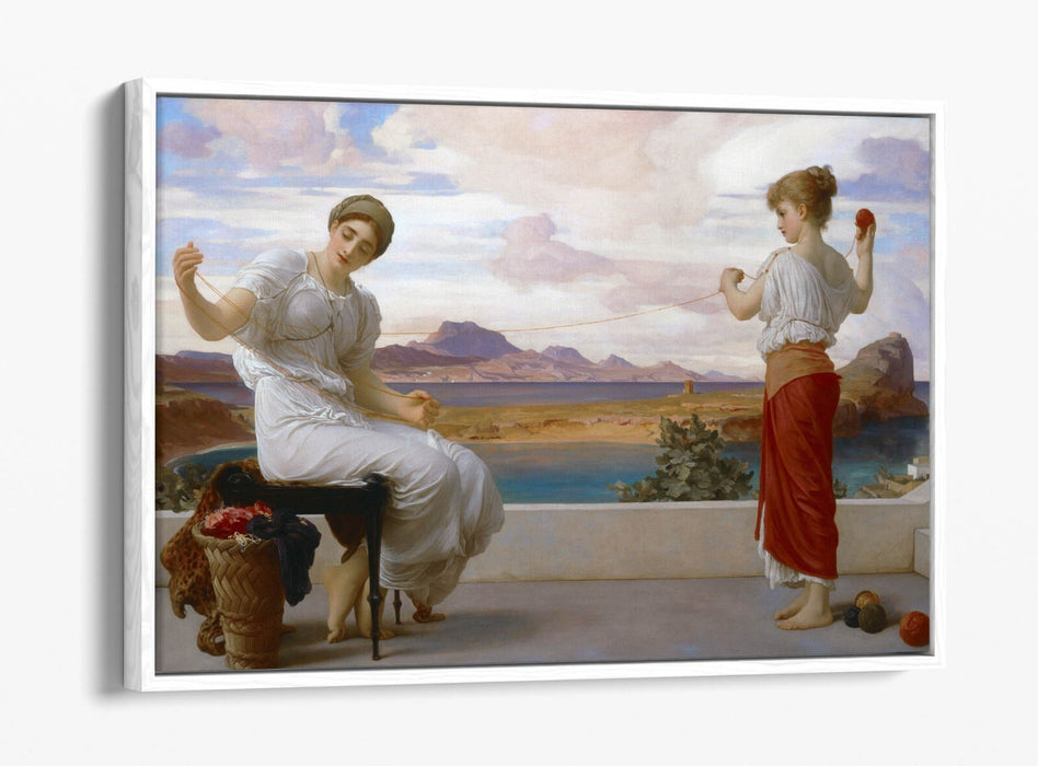 Float Effect Canvas Art - Winding The Skein Print | Premium 30mm Deep Frame