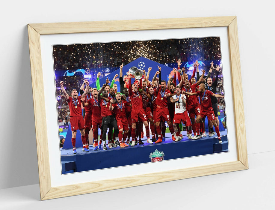 Liverpool Framed Poster – Champions League Street Art Print Blue Wall Art
