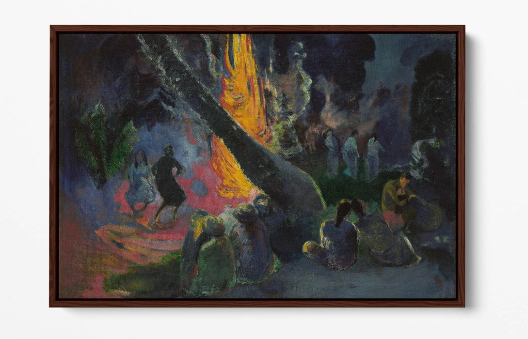 PAUL GAUGUIN, THE FIRE DANCE -FLOAT EFFECT CANVAS ART PIC PRINT