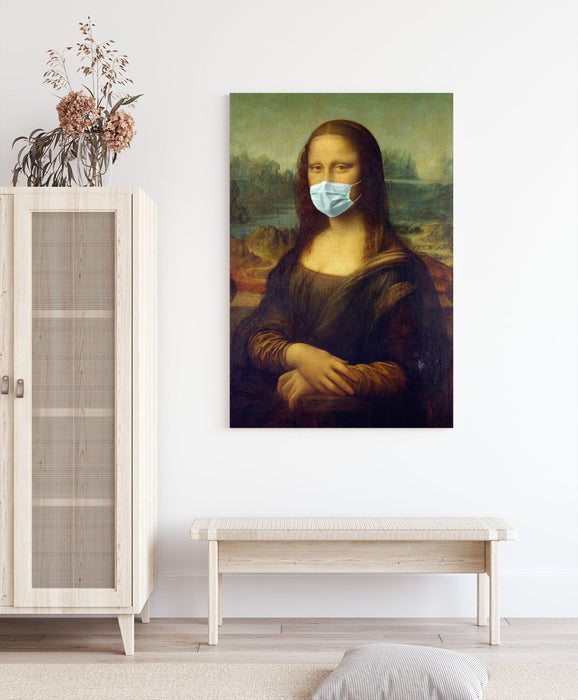 Mona Lisa Canvas Art - Masked Renaissance Wall Decor | Premium Ready to Hang Print