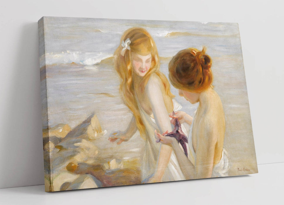 Canvas Wall Art – Paul Emile Chabas Two Girls With Starfish Print on Archival Grade Canvas