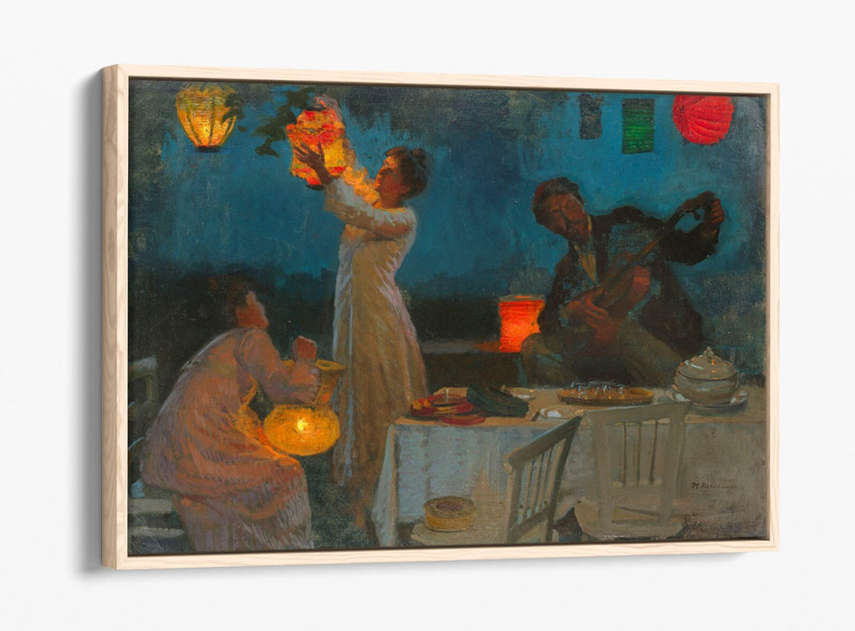 Float Effect Canvas Art - Lantern Studies Print on 30mm Deep Frame with Scratch Resistant Finish