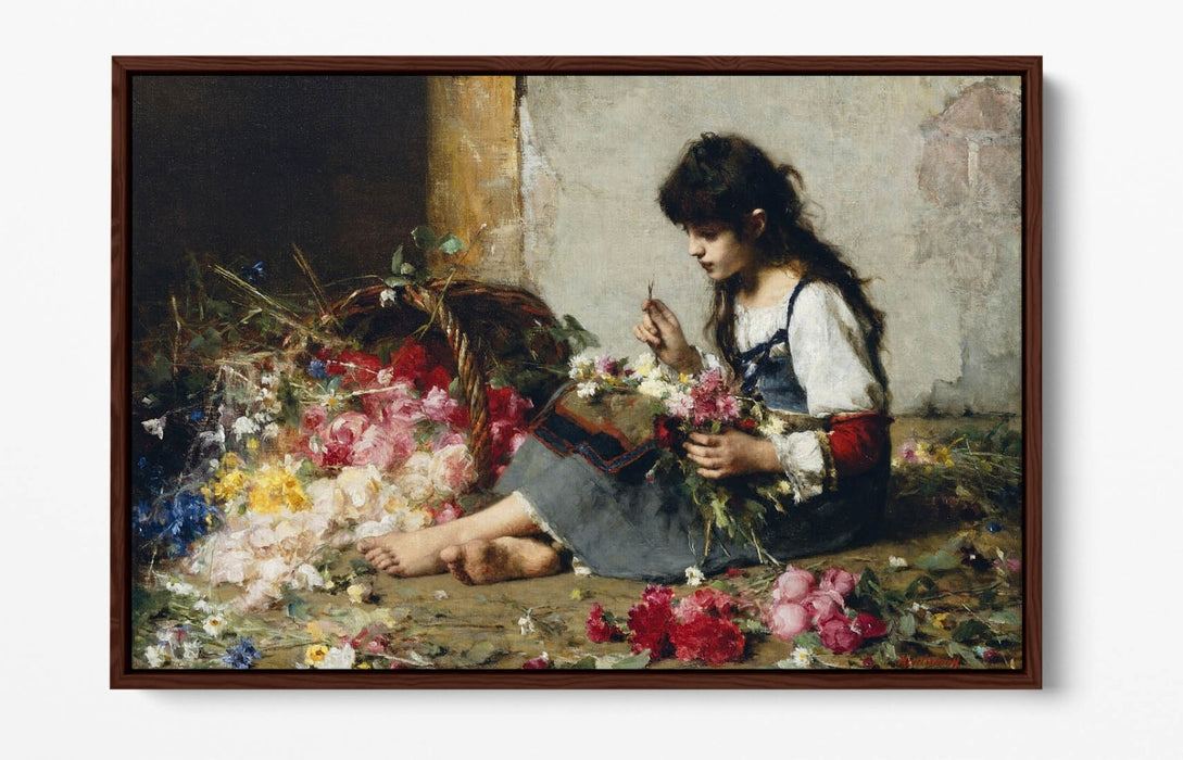 Canvas Wall Art Print - Flower Girl Float Effect on Handmade MDF Frame