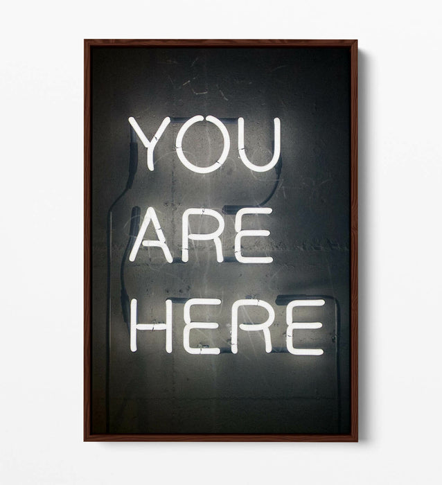 Neon Quote Canvas - Float Effect Frame Handmade Canvas Wall Art Print UK Made