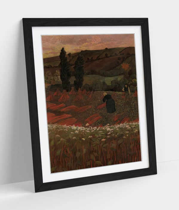 Framed Wall Art - Paul Serusier Harvest Buckwheat Art Poster Print 4 Sizes