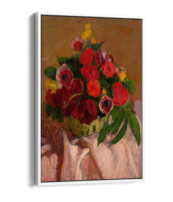 Float Effect Canvas Art - Mixed Flower Canvas Print on Custom Deep Frame