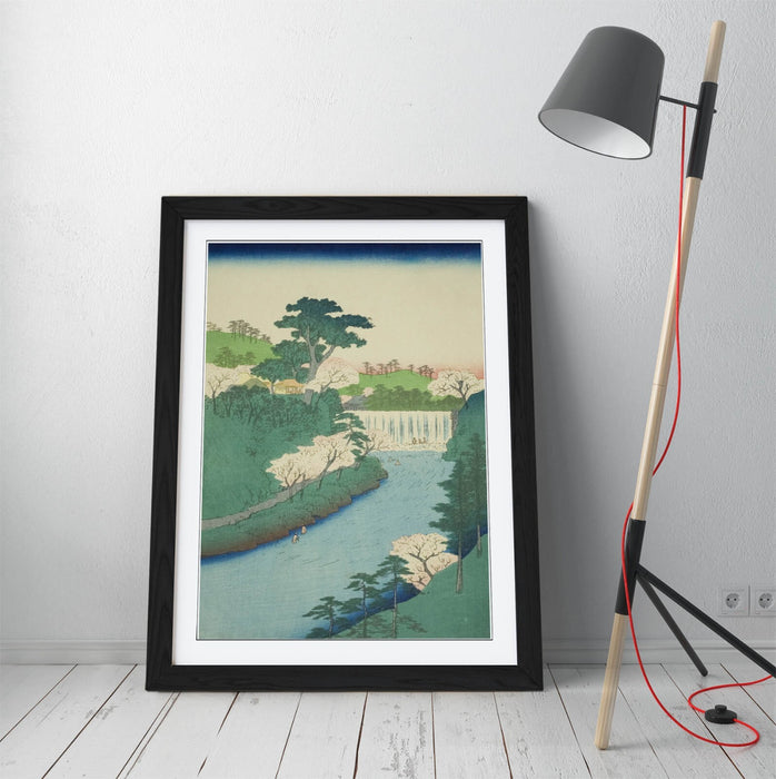 Framed Art Poster - Utagawa Hiroshige Dam On Otonashi River | Handmade UK Frame