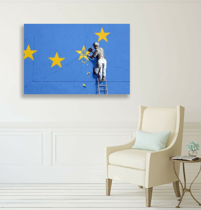 BANKSY - EUROPE BREXIT -  CANVAS STREET WALL ART PRINT ARTWORK