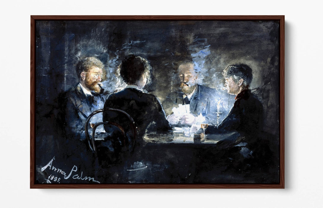 Float Effect Canvas - Anna Palm De Rosa A Game Of L'Hombre | Premium Wall Art