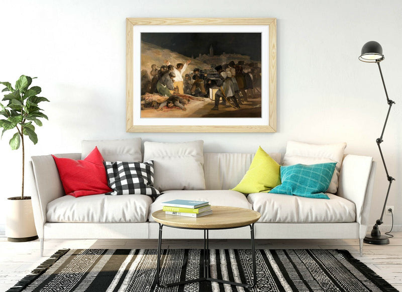 Framed Art Poster – Classic Painting Poster With Wood Grain Frame & Matte Finish