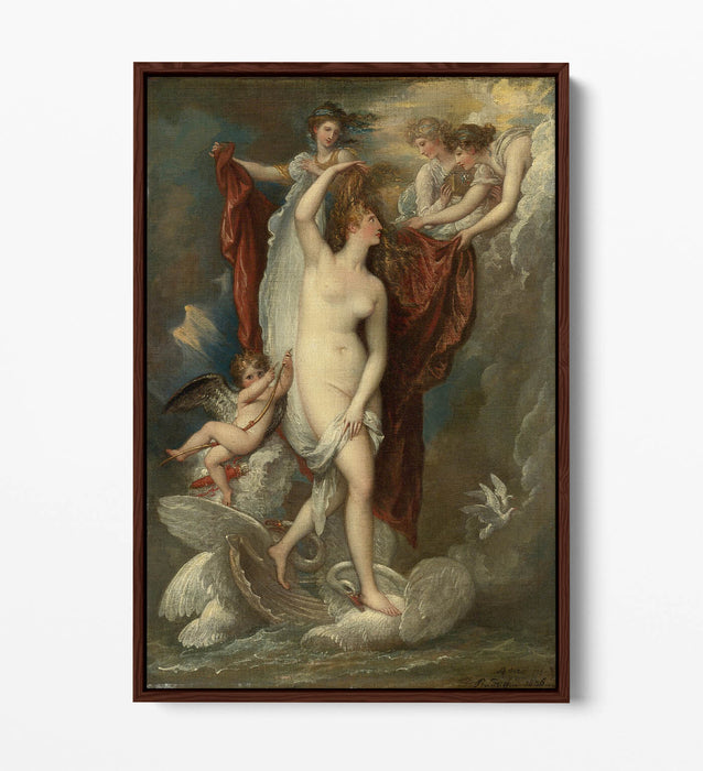 BENJAMIN WEST, VENUS AT HER BIRTH -FLOAT EFFECT CANVAS ART PRINT