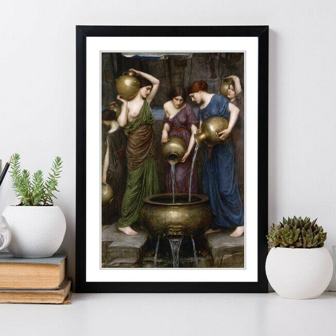 JOHN WILLIAM WATERHOUSE DANAIDES FRAMED ART POSTER PAINTING PRINT 4 SIZES