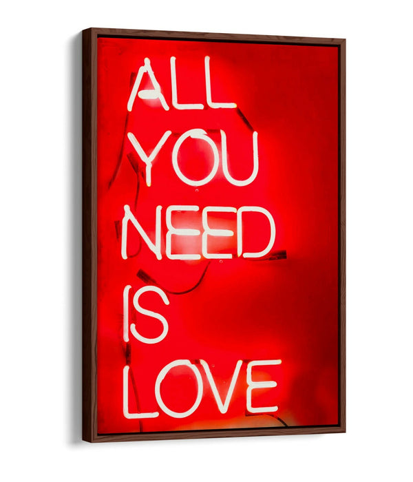 Float Effect Canvas Art - Neon Sign Print On Custom Deep Frame With Vibrant Colour