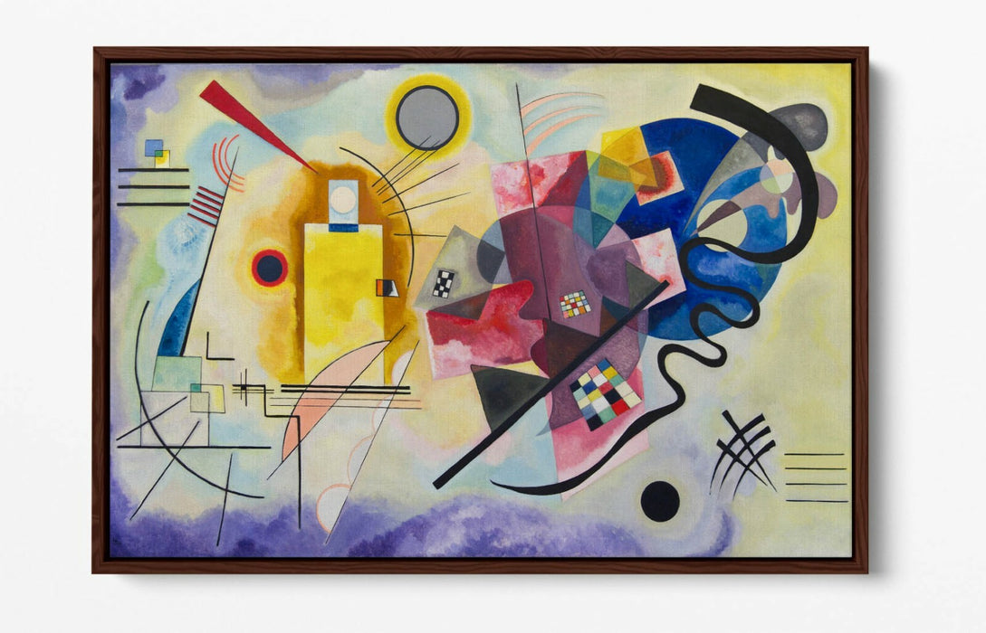 Canvas Wall Art – Wassily Kandinsky Yellow Red Blue Print | Float Effect Canvas