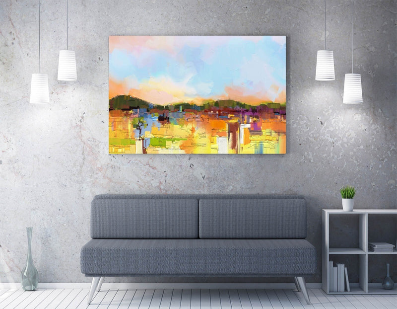 Canvas Wall Art - Abstract Colorful Landscape Canvas Print | Ready To Hang
