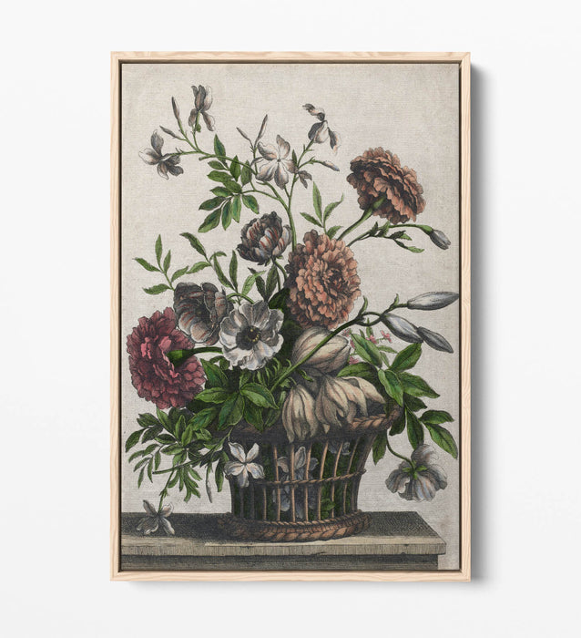 JEAN BAPTISTE MONNOYER, MARIGOLDS -FLOAT EFFECT CANVAS WALL ART PRINT