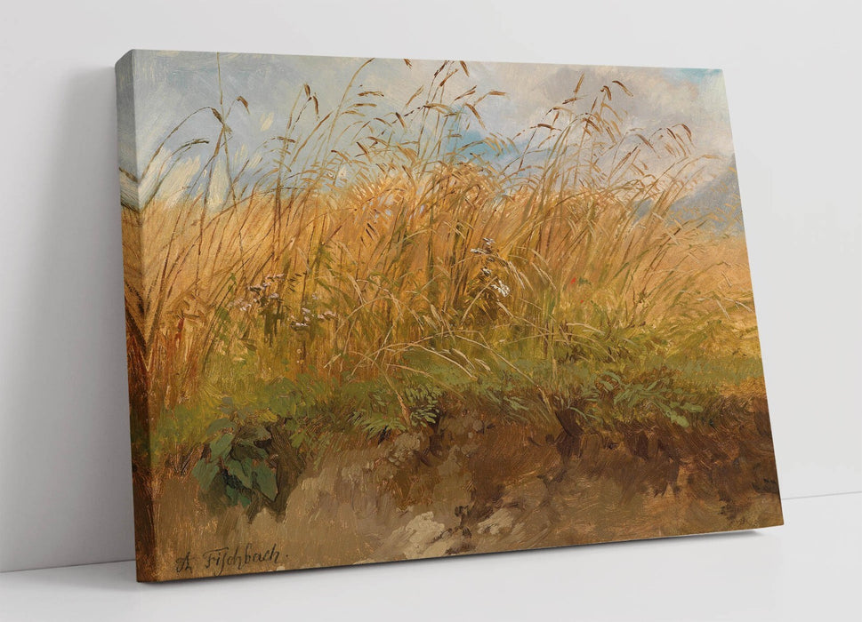 Canvas Wall Art - Johann Fischbach Meadow Painting Art | Handmade Canvas Print
