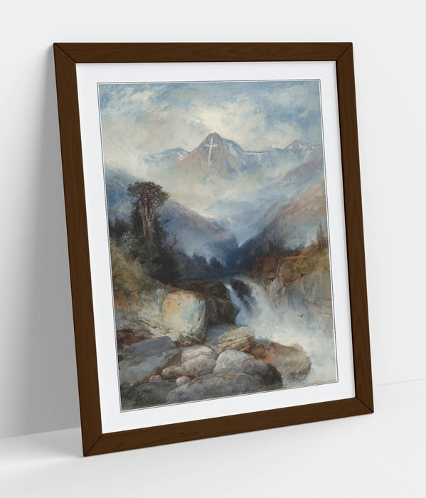 Framed Art Poster Featuring Thomas Moran Artwork - Mountain Of The Holy Cross Print