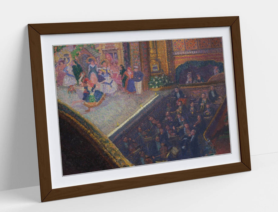 Framed Wall Art - 'Spencer Gore, Ballet Scene' Wall Poster with Wood Grain Frame