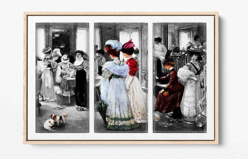 Vintage Victorian Canvas - Float Effect Wall Art | Handmade UK Women Portrait Print