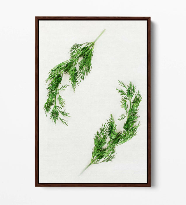 Canvas Wall Art - Cooking Herbs Artwork | Handmade Kitchen Wall Decor, Float Effect Frame